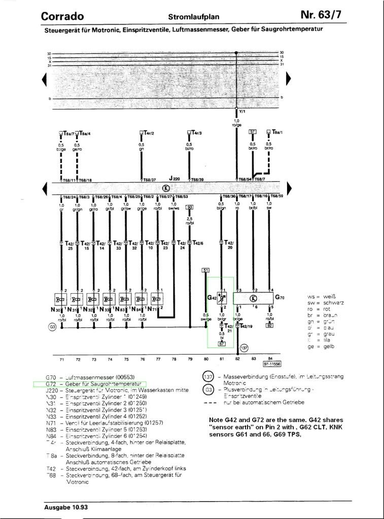 00527 Intake Manifold Temperature Sensor (G72) Club GTI